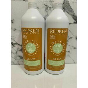 Redken Nature Science All Soft Shampoo & Conditioner 33.8 oz Duo *